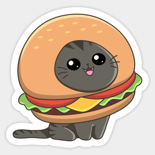 Cat Burger Sticker